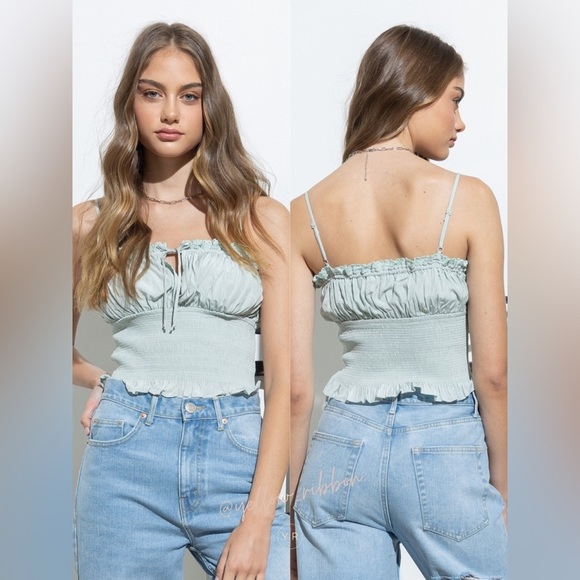 NEW Jenny Smocked Cami Top - Picture 2 of 9